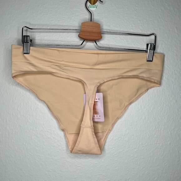 Savage X Fenty Womens Beige Seamless Wide Side Thong Size 2XL - Picture 3 of 7